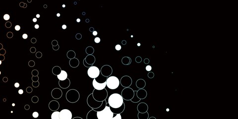 Dark Blue, Green vector background with spots. Colorful illustration with gradient dots in nature style. New template for a brand book.