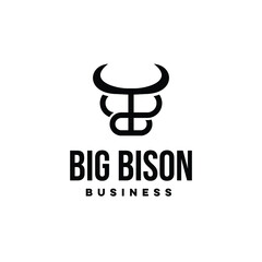 Bison logo template with BB monogram template perfect