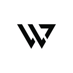 w latter vector logo abstrack