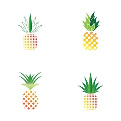 Pineapple logo vector illustration background