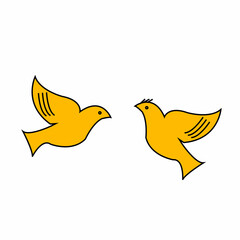two birds on a white background illustrator 