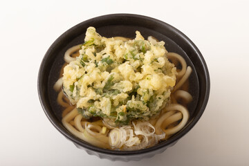 春菊　かき揚げうどん