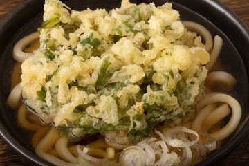 春菊　かき揚げうどん