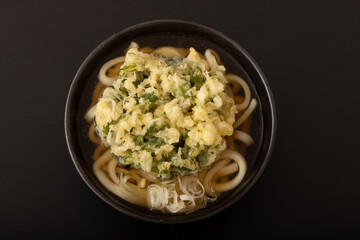 春菊　かき揚げうどん