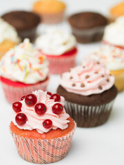 multicolor cupcakes