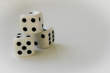 dice on white background