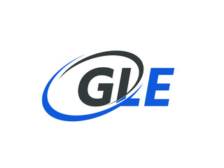 GLE letter creative modern elegant swoosh logo design