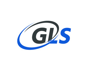GLS letter creative modern elegant swoosh logo design
