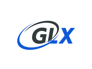 Obraz premium GLX letter creative modern elegant swoosh logo design