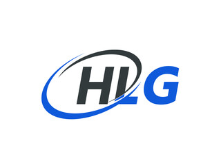 HLG letter creative modern elegant swoosh logo design