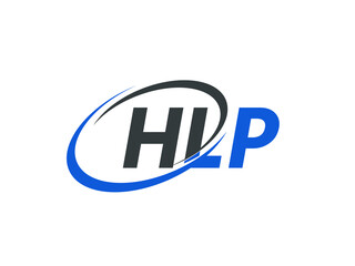 HLP letter creative modern elegant swoosh logo design
