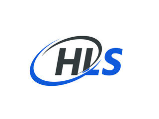 HLS letter creative modern elegant swoosh logo design