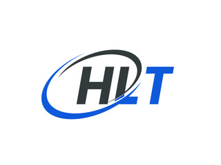 HLT letter creative modern elegant swoosh logo design