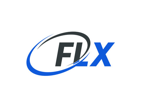 FLX letter creative modern elegant swoosh logo design