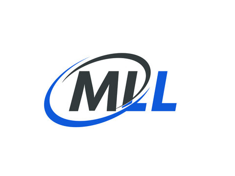 MLL letter creative modern elegant swoosh logo design