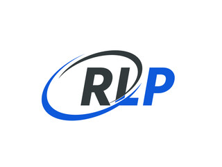 RLP letter creative modern elegant swoosh logo design