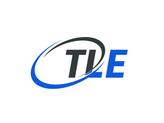 TLE letter creative modern elegant swoosh logo design