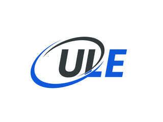 ULE letter creative modern elegant swoosh logo design