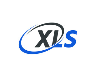 XLS letter creative modern elegant swoosh logo design
