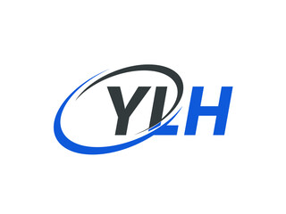 YLH letter creative modern elegant swoosh logo design