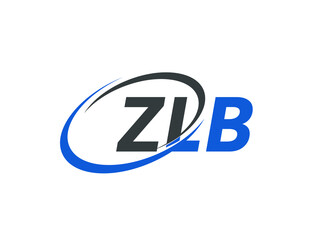 ZLB letter creative modern elegant swoosh logo design