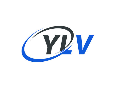 YLV letter creative modern elegant swoosh logo design