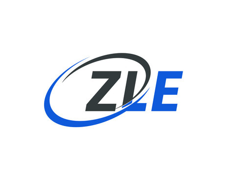 ZLE letter creative modern elegant swoosh logo design