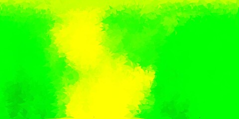 Light green, yellow vector gradient polygon wallpaper.