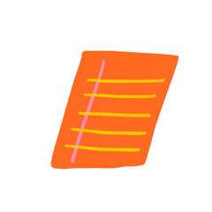 Lined paper vector illustration in flat color design