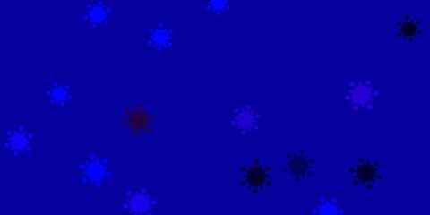 Light pink, blue vector template with flu signs.