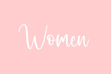 Happy women's day on March 8, elegant lettering greeting card. Celebration of the International Womens day background