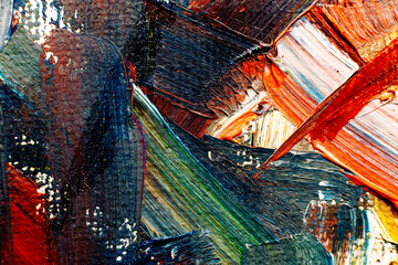 Oil color: White, Blue, Green