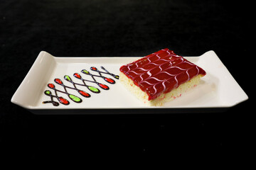 Traditional Triliçe Dessert with Milk, Ottoman Cuisine