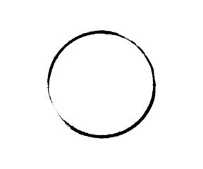 Ink circle frame. Grunge empty black box. Oval border. Rubber stamp imprint. Vector illustration isolated on white background.