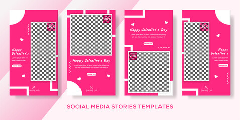 Valetines day food menu cake banner template premium