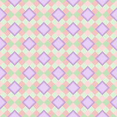 Fototapeta premium Vector - Abstract seamless pattern of green and violet background. Square shape. 