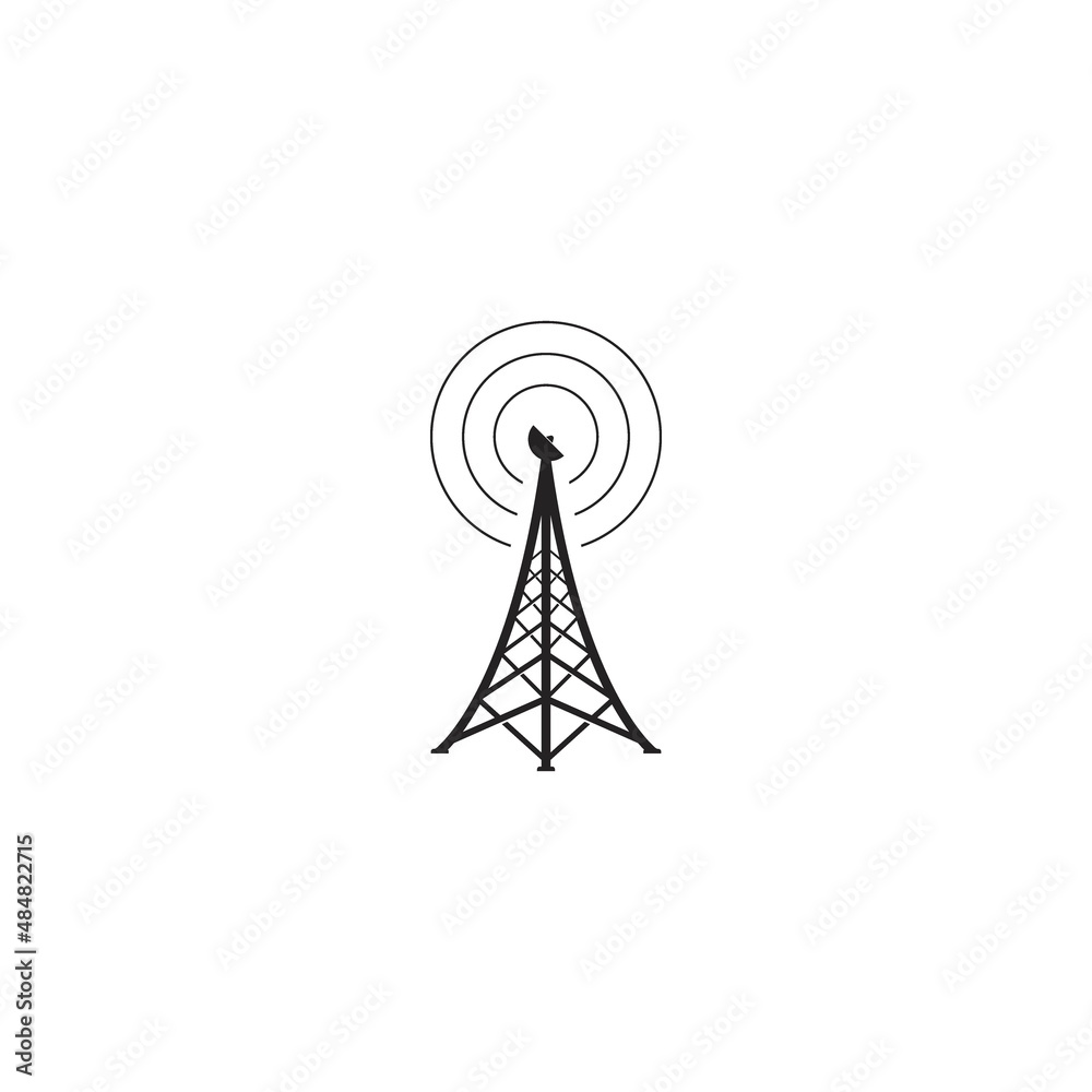 Wall mural network tower icon