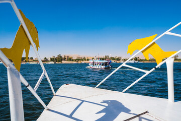 Fototapeta na wymiar Egyptian Red Sea view from a sailing boat.