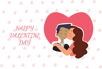 valentine card vector illustration design suitable for valentine's day