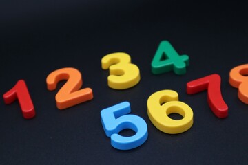 数字の整列のクローズアップ
