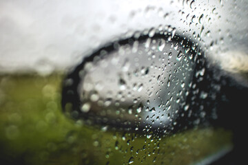 Deszczowy dzień
Widok z auta