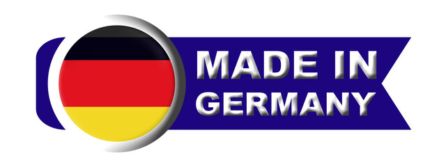 Made in Germany Circular Flag Concept - 3D Illustration
