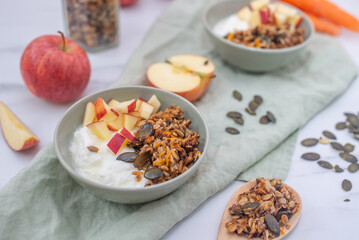 home made apple granola