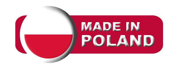 Made in Poland Circular Flag Concept - 3D Illustration