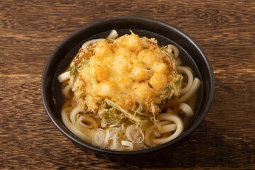 小柱かき揚げうどん