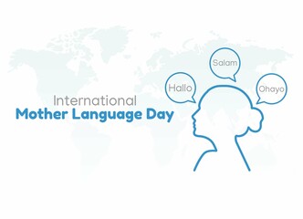 vector graphic of international mother language day good for international mother language day celebration. flat design. flyer design.flat illustration.