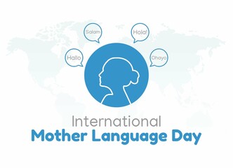 vector graphic of international mother language day good for international mother language day celebration. flat design. flyer design.flat illustration.