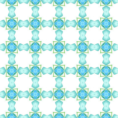 Hand drawn tropical seamless border. Green