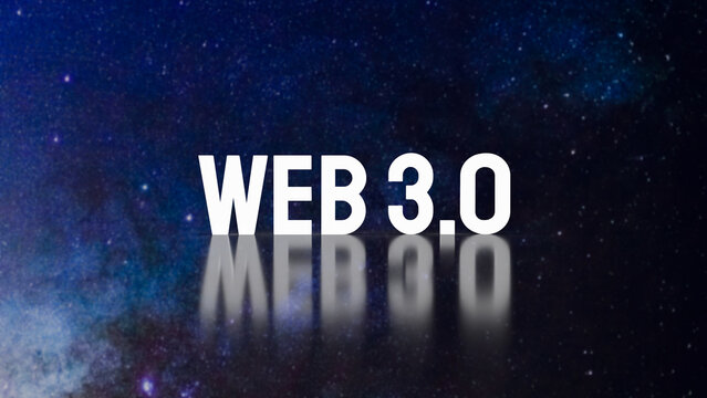 The Web 3.0  text for technology concept 3d rendering