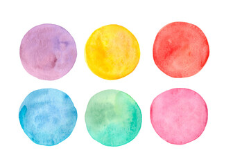 Watercolor round spots. Backgrounds set.